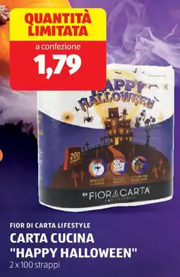 ALDI Fior di carta carta cucina "happy halloween" offerta