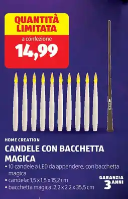 ALDI Home creation candele con bacchetta magica offerta