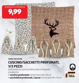 ALDI Home creation cuscino/sacchetti profumati, 1/3 pezzi offerta