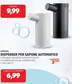 ALDI Ambiano dispenser per sapone automatico offerta