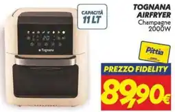 Iper Super Conveniente TOGNANA AIRFRYER Champagne 2000W offerta