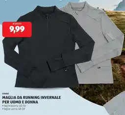 ALDI Crane maglia da running invernale per uomo e donna offerta