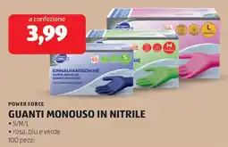 ALDI Power force guanti monouso in nitrile offerta