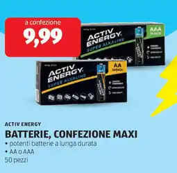 ALDI Activ energy batterie, confezione maxi offerta