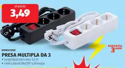 ALDI Workzone presa multipla da 3 offerta