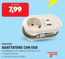 ALDI Workzone adattatore con USB offerta