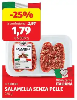ALDI Il podere salamella senza pelle offerta
