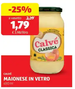 ALDI Calvé maionese in vetro offerta