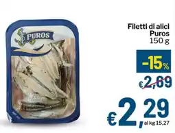 Qui Discount Filetti di alici Puros offerta