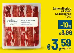 Qui Discount Jamon Iberico 24 mesi La Dispensa offerta