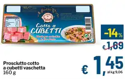 Qui Discount Prosciutto cotto a cubetti vaschetta offerta