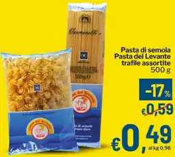 Qui Discount Pasta di semola Pasta del Levante trafile offerta