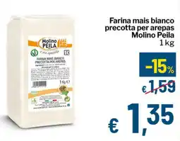 Qui Discount Farina mais bianco precotta per arepas Molino Peila offerta