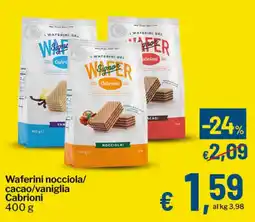 Qui Discount Waferini nocciola/ cacao/vaniglia Cabrioni offerta