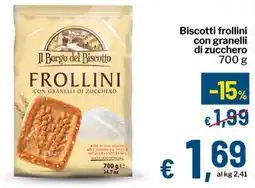 Qui Discount Biscotti frollini con granelli di zucchero offerta