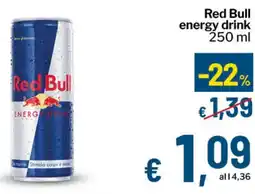 Qui Discount Red Bull energy drink offerta