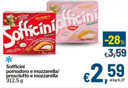 Qui Discount Sofficini pomodoro e mozzarella/ prosciutto e mozzarella offerta
