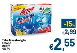 Qui Discount Tabs lavastoviglie limone Actiff 40 Pz offerta