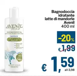 Qui Discount Bagnodoccia idratante latte di mandorle Avenil offerta