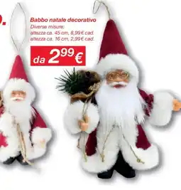 KiK Babbo natale decorativo offerta