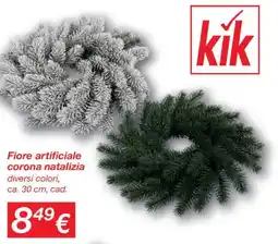 KiK Fiore artificiale corona natalizia offerta
