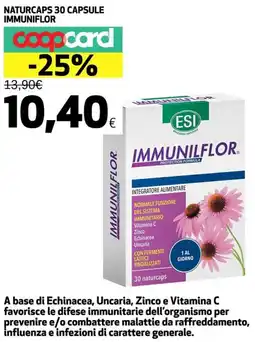Coop Naturcaps 30 capsule immuniflor ESI offerta