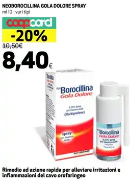 Coop Neo borocillina gola dolore spray offerta