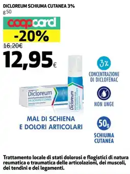 Coop Dicloreum schiuma cutanea 3% offerta