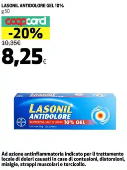 Coop Lasonil antidolore gel 10% offerta