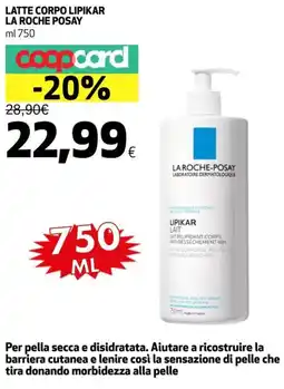 Coop Latte corpo lipikar LA ROCHE POSAY offerta
