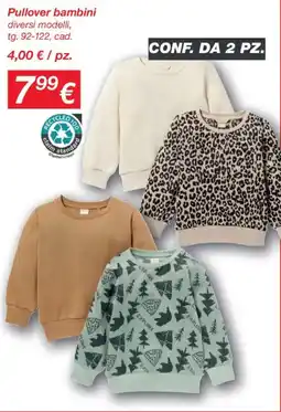 KiK Pullover bambini conf. da 2 pz. offerta