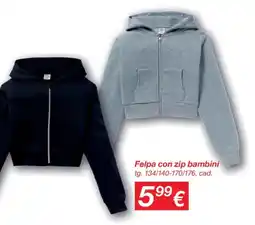 KiK Felpa con zip bambini offerta