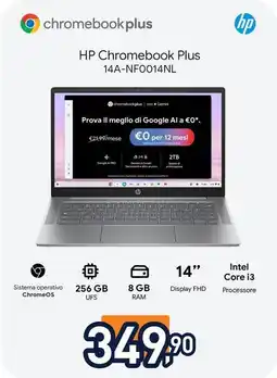 Unieuro HP Chromebook Plus 14A-NF0014NL offerta