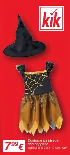 KiK Costume da strega con cappello offerta