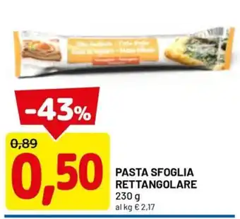 DPiù Pasta sfoglia rettangolare offerta