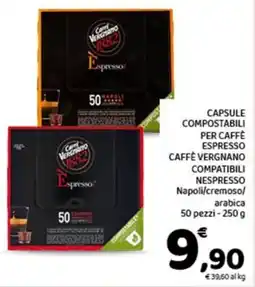 Conad Capsule compostabili per caffè espresso caffè vergnano compatibili NESPRESSO offerta