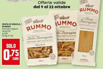 Pam Pasta di semola RUMMO offerta