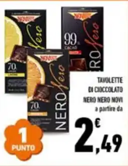Conad Tavolette di cioccolato nero nero NOVI offerta