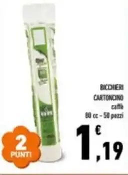 Conad Bicchiers cartoncino offerta