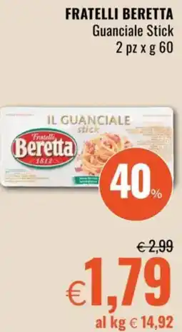 Famila FRATELLI BERETTA Guanciale Stick 2 pz offerta