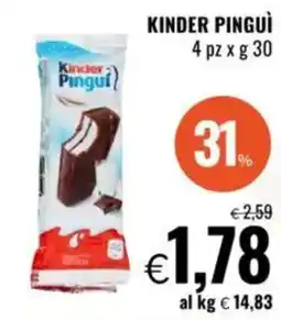 Famila KINDER PINGUÌ 4 pz offerta