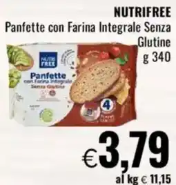 Famila NUTRIFREE Panfette con Farina Integrale Senza Glutine offerta