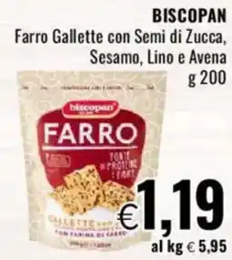 Famila BISCOPAN Farro Gallette con Semi di Zucca offerta