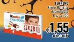 Famila FERRERO Kinder Barrette di Cioccolato offerta