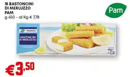 Pam 18 bastoncini di merluzzo PAM offerta