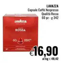 Famila LAVAZZA Capsule Caffè Nespresso Qualità Rossa 60 Pz offerta