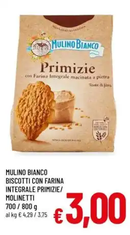 A&O Mulino bianco biscotti con farina integrale primizie/ molinetti offerta