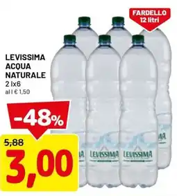 DPiù Levissima acqua naturale offerta