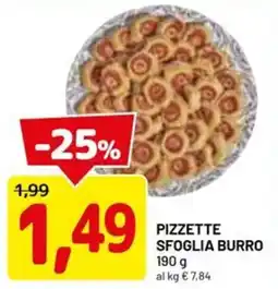 DPiù Pizzette sfoglia burro offerta