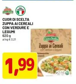 DPiù Cuor di scelta zuppa ai cereali con verdure e legumi offerta